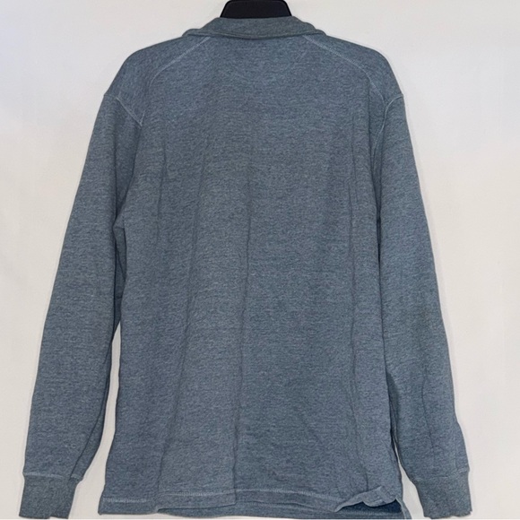 Blue Mountain Large Pullover Sweatshirt 1/4 Zip Blue EUC - Picture 2 of 3